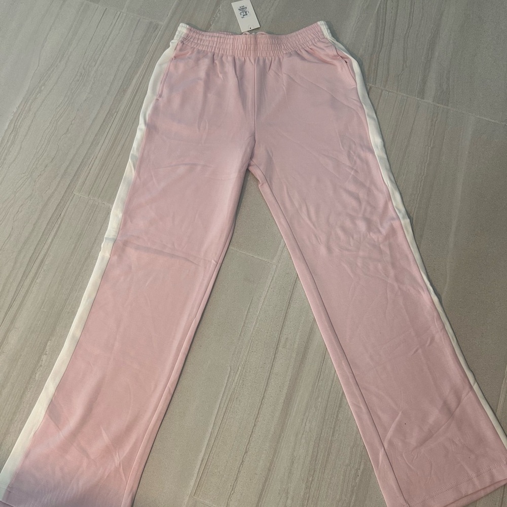 Kids Pink Side-Stripe Track Pants